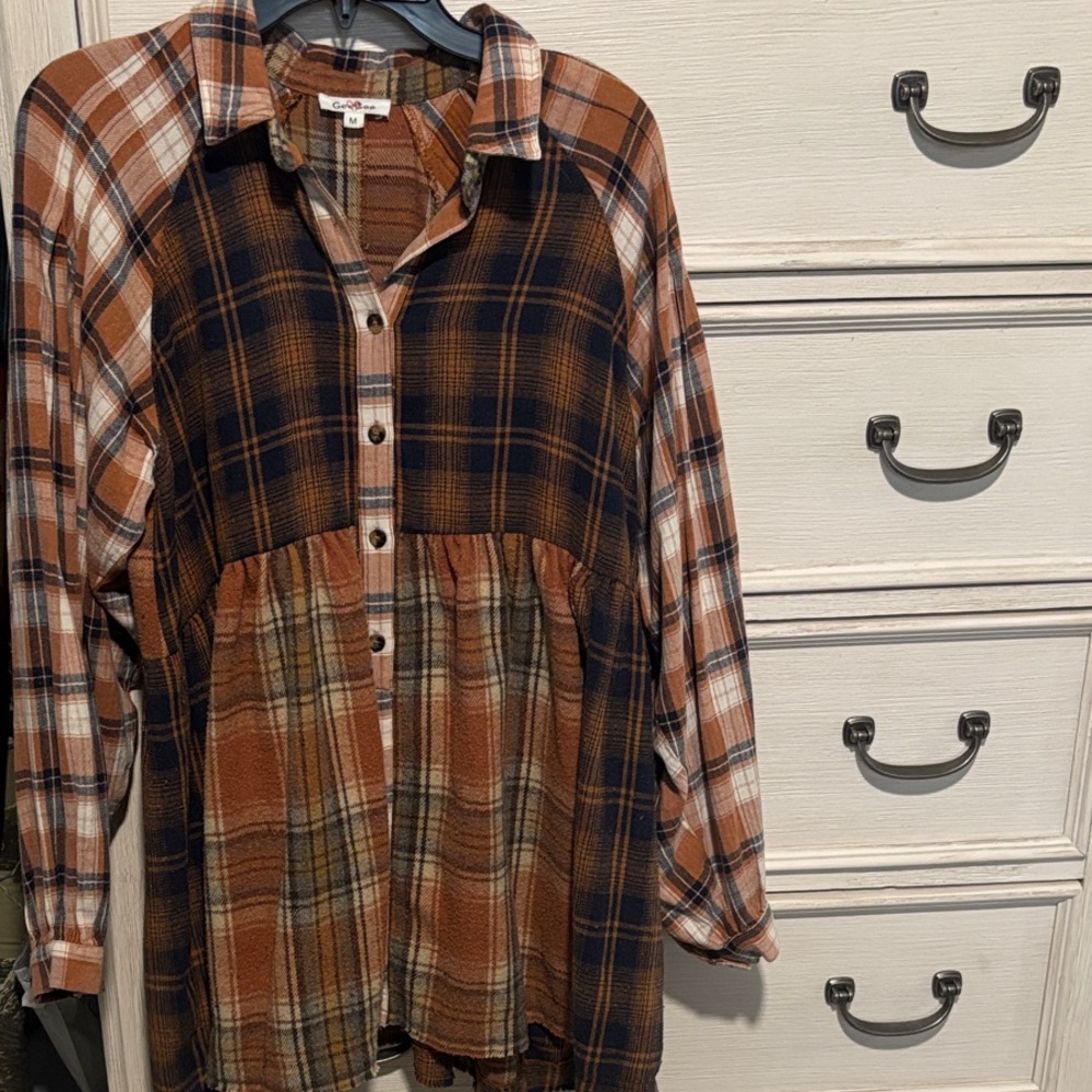 Universal Thread Multicolor Plaid Blouse - image 2